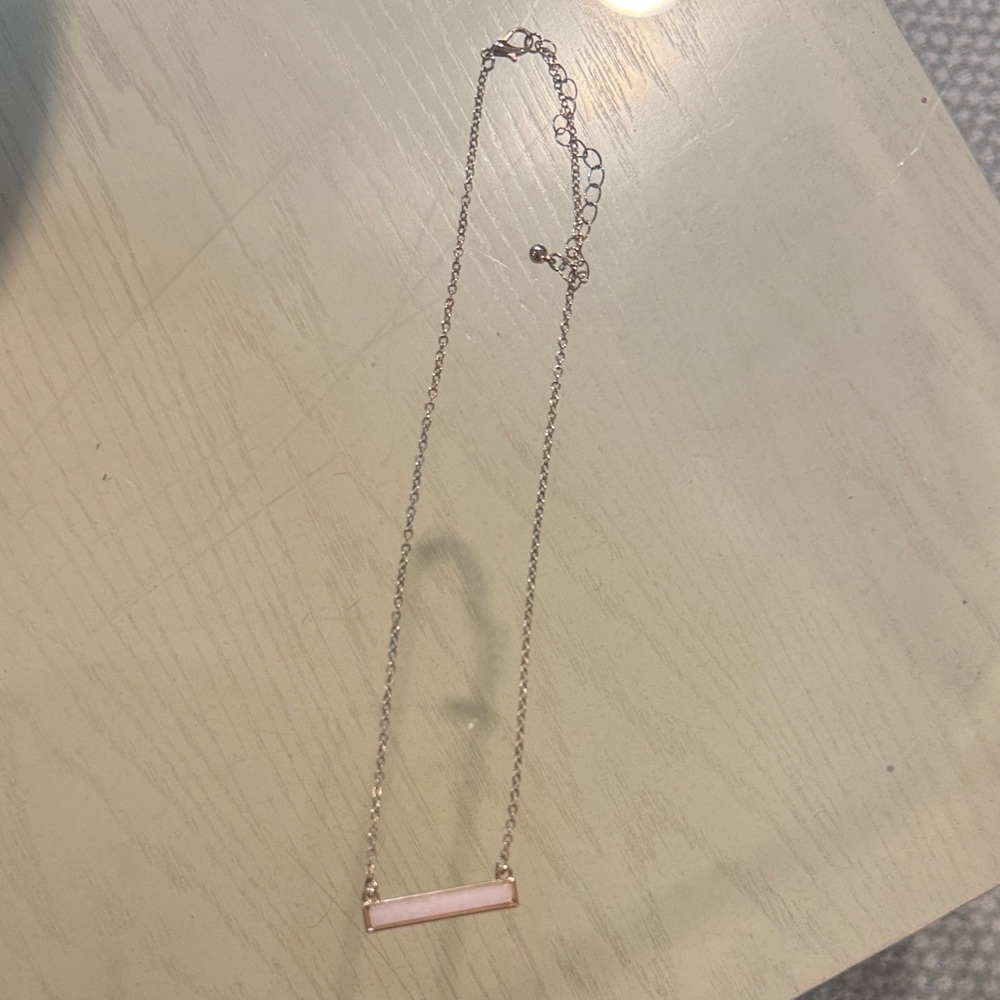 Elegant Pink Bar Necklace